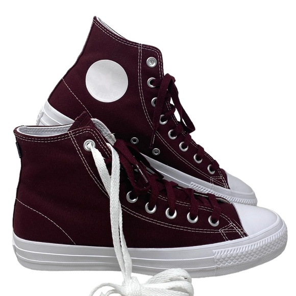 Converse CTAS Pro Hi Shoe For Women Canvas Deep Bordeaux Sneakers Casual 171322C - Picture 1 of 8